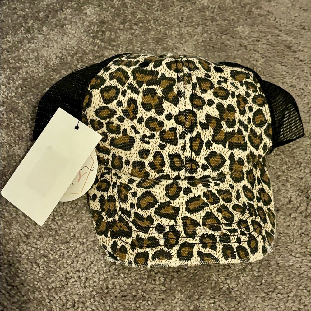 Leopard print women ball cap
